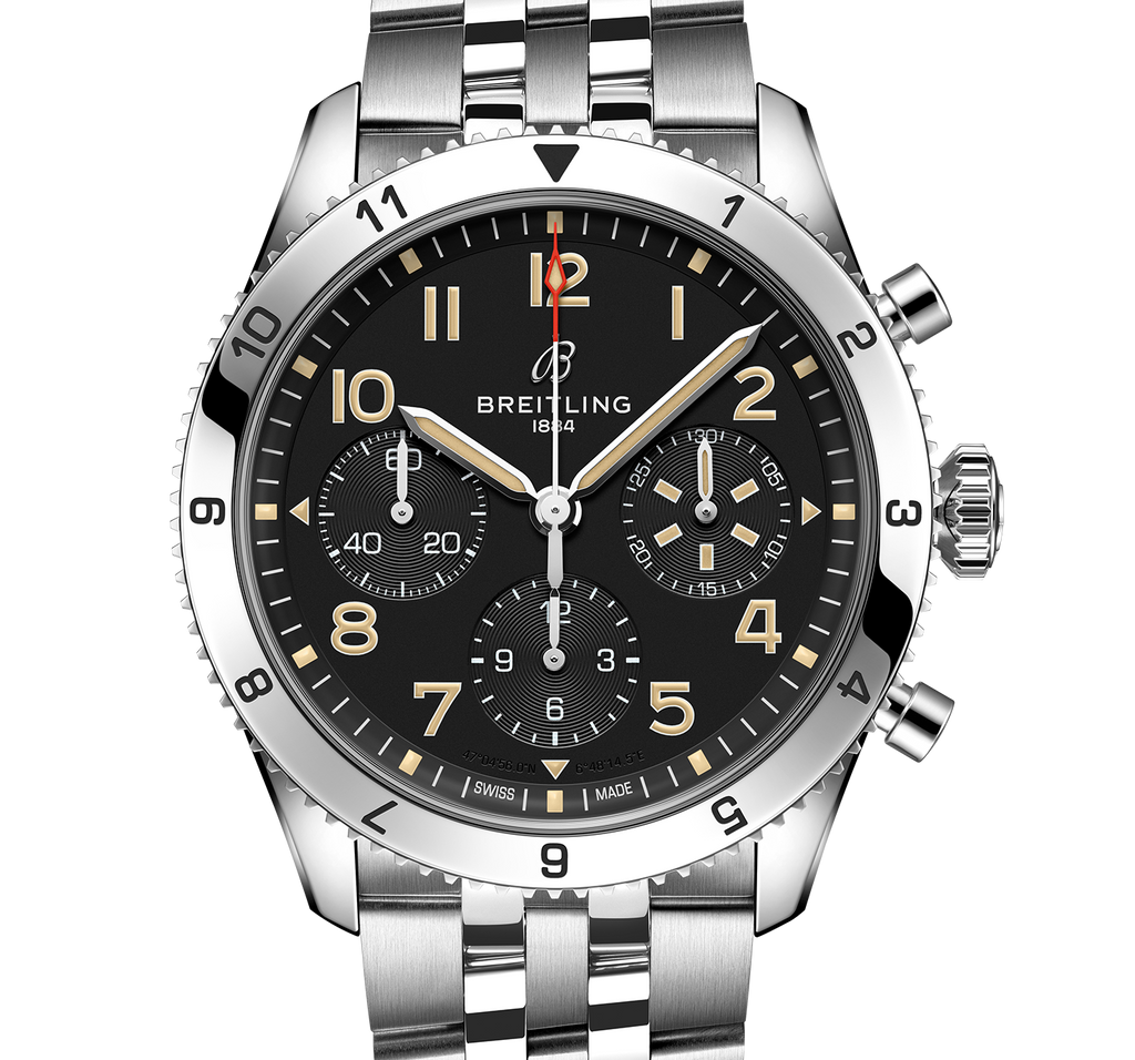 Breitling Classic AVI Chronograph 42 P-51 Mustang Watch with Stainless Steel Bracelet