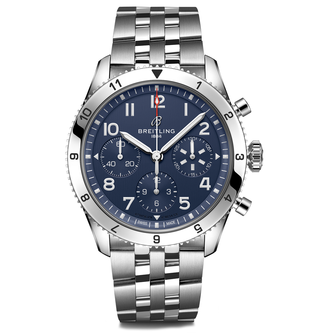 Breitling Classic AVI Chronograph 42 Tribute to Vought F4U Corsair Watch with Blue Dial