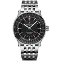 Breitling Navitimer Automatic GMT 41 Watch with Black Dial