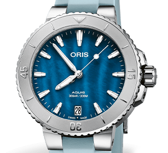 Oris Aquis Date Watch with Blue Mother of Pearl Dial, 36.5mm