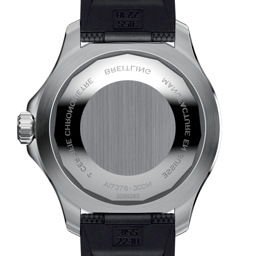 Breitling Superocean Black on Rubber Watch, 44mm