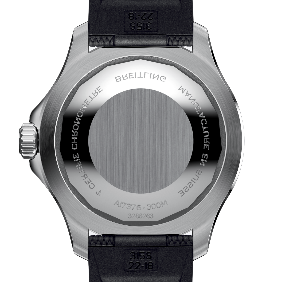 Breitling Superocean Black on Rubber Watch, 44mm