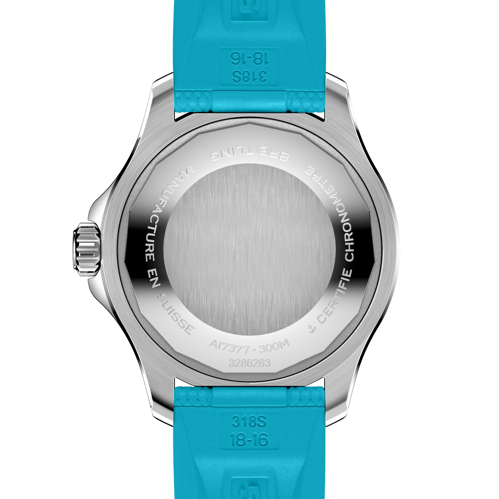 Breitling Superocean Turquoise on Rubber Watch, 36mm