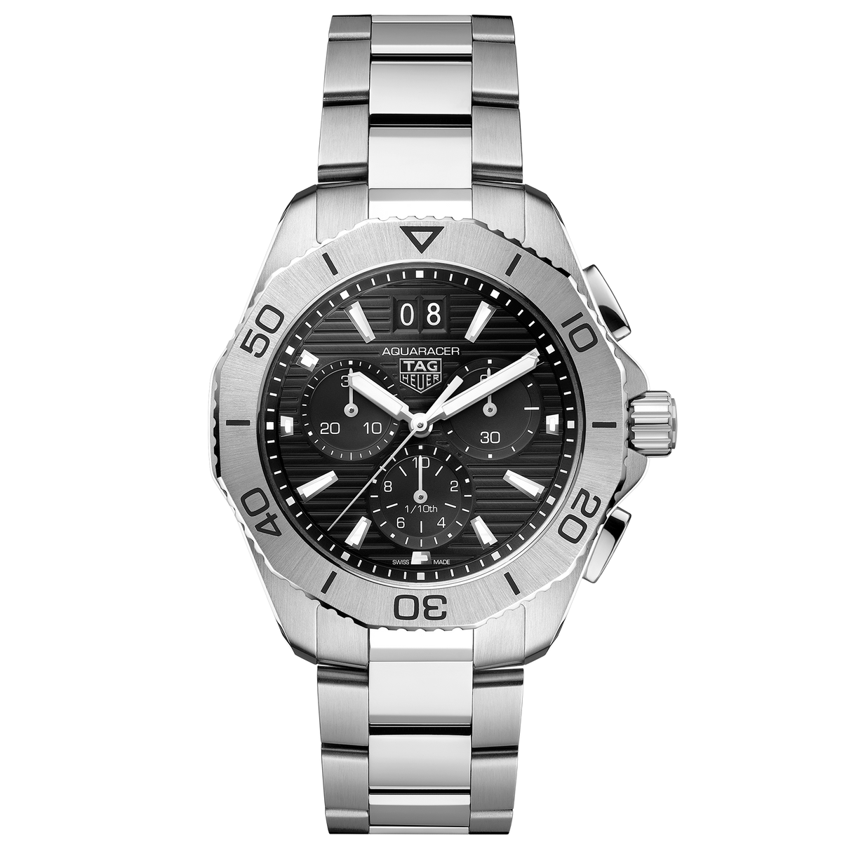 TAG Heuer Aquaracer Professional 200 Date Watch with a Black Dial