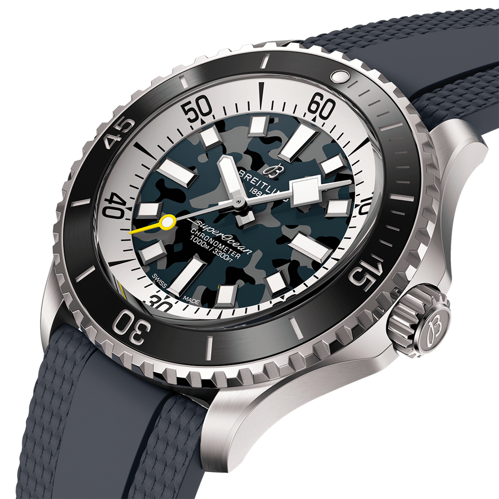 Breitling Superocean Automatic 46 Super Diver Watch with Camo Dial