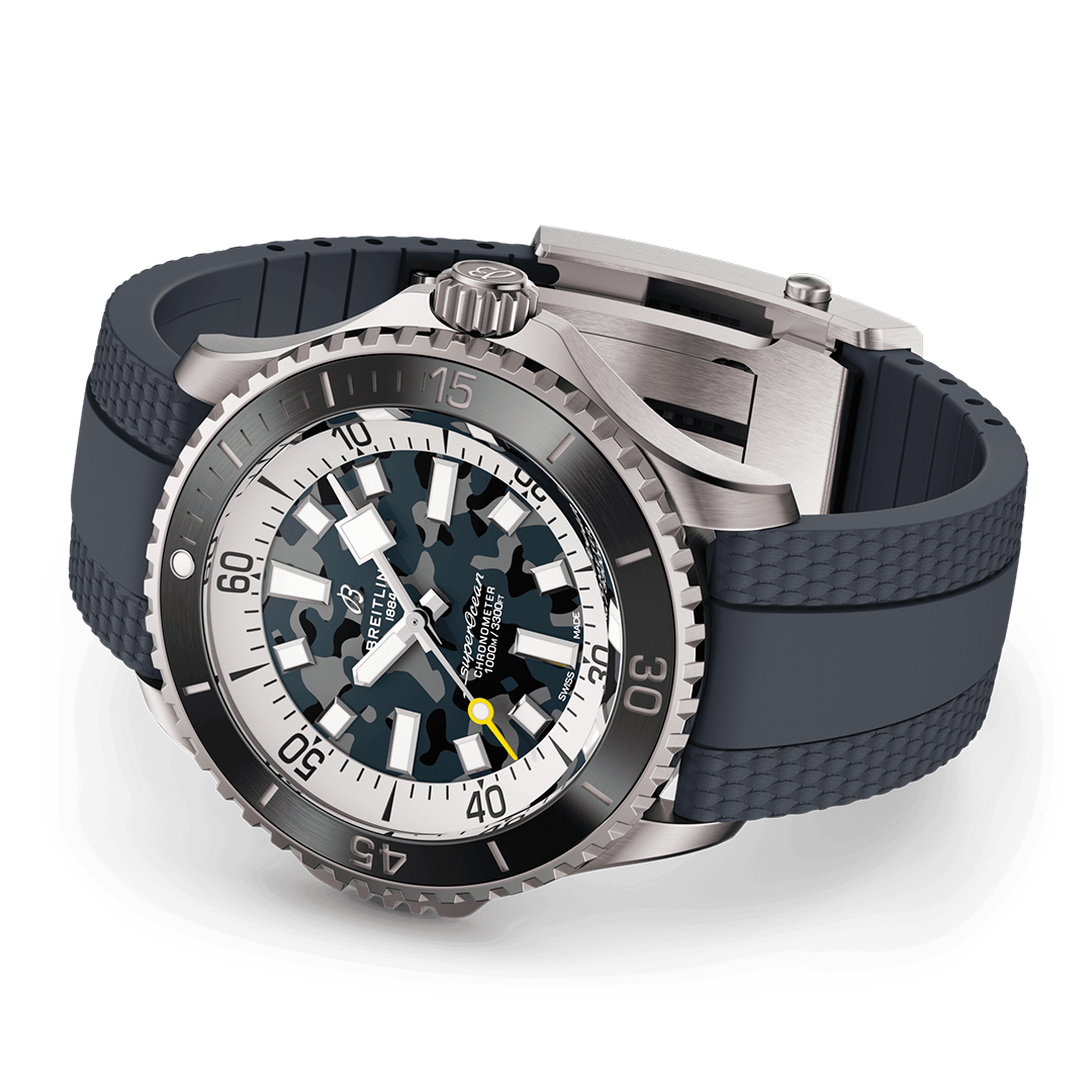 Breitling Superocean Automatic 46 Super Diver Watch with Camo Dial