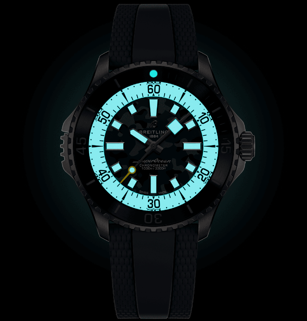 Breitling Superocean Automatic 46 Super Diver Watch with Camo Dial