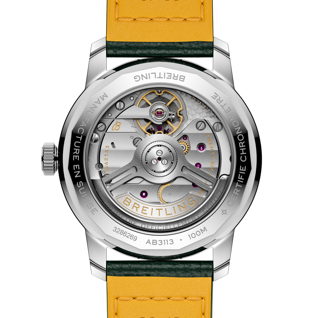 Breitling Top Time B31 38mm Watch with Green Leather Strap