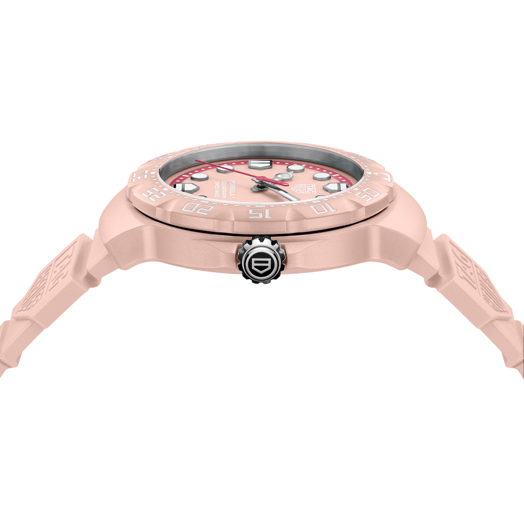 TAG Heuer Formula 1 Solargraph Watch with Light Pink Dial, Limited Edition