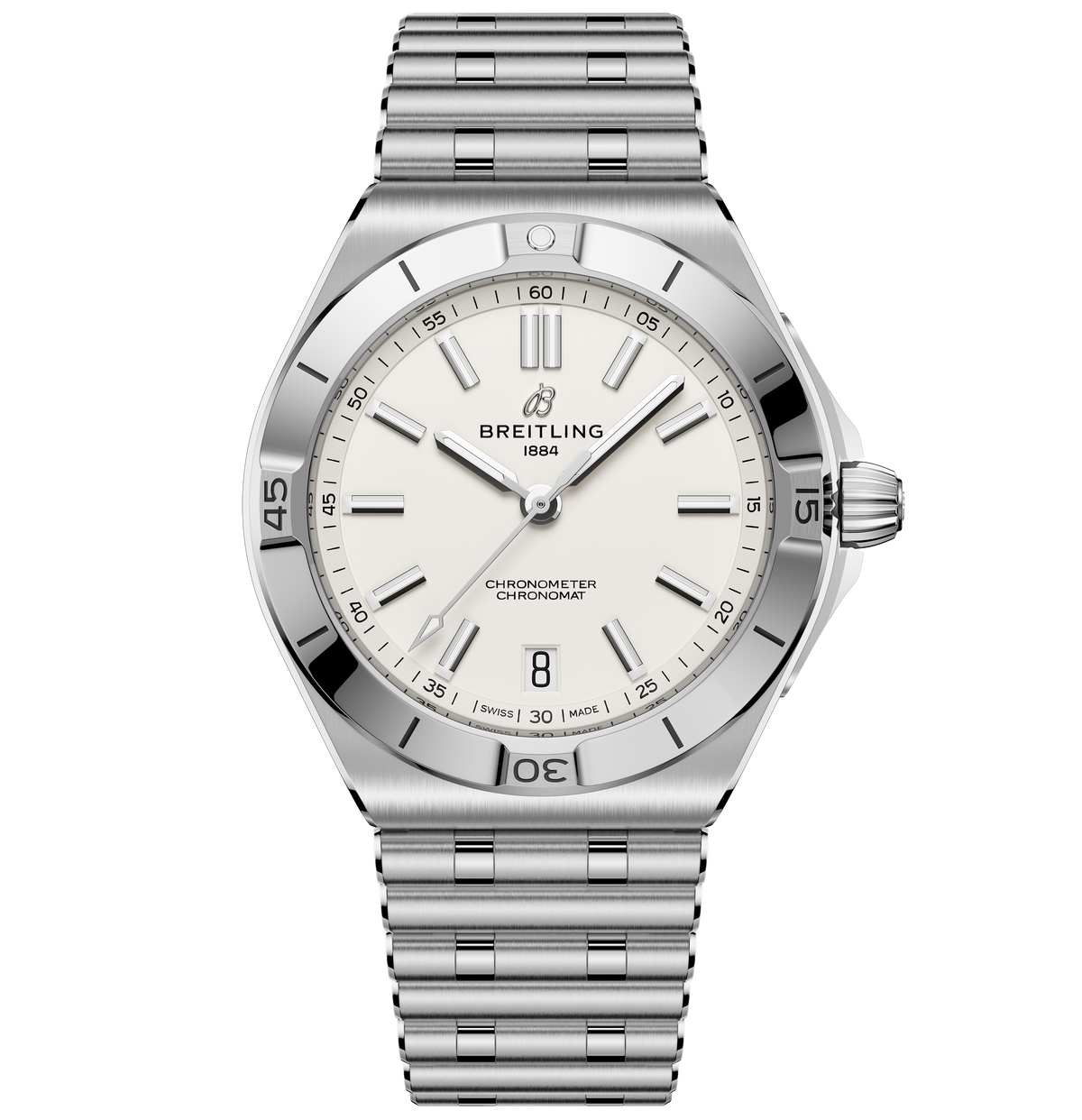 Breitling Chronomat B31 Automatic 40 Watch with White Dial