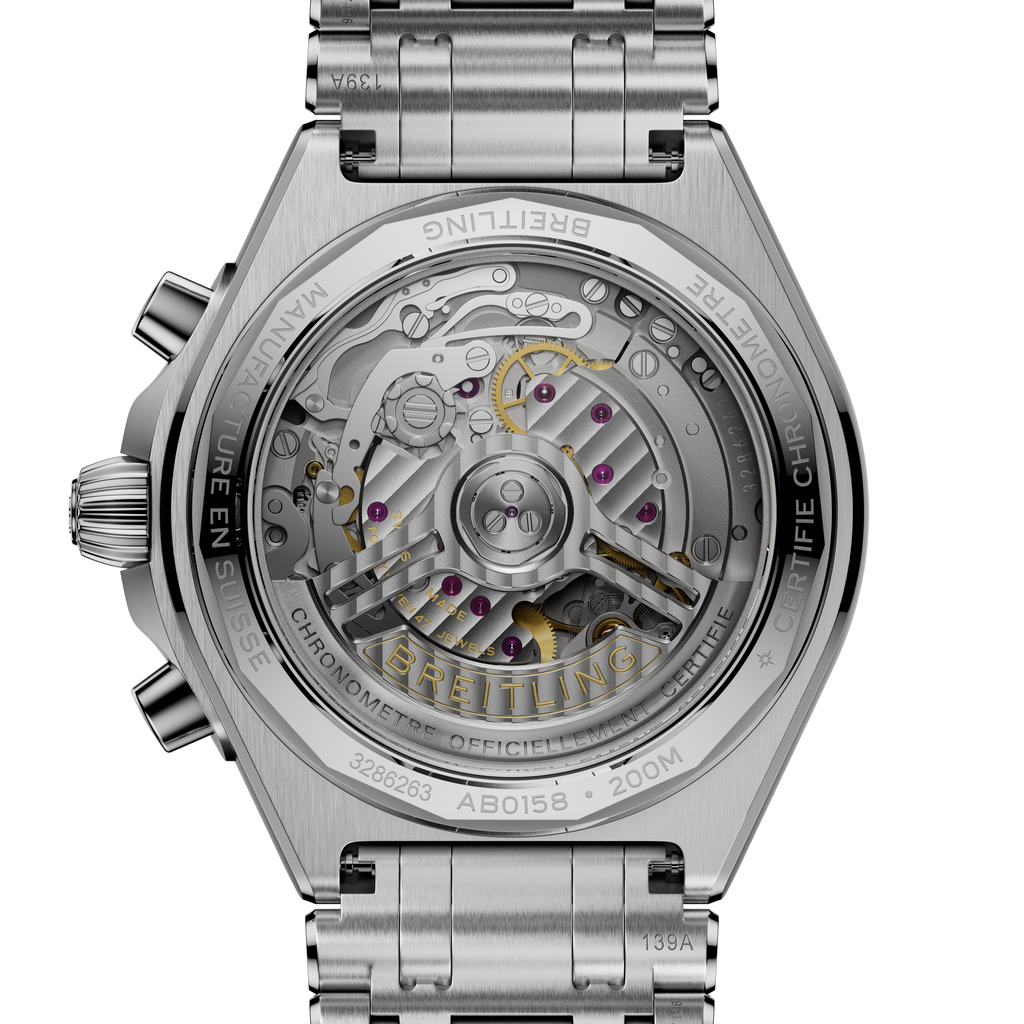 Breitling Chronomat B01 Chronograph 42 Watch with White Panda Dial