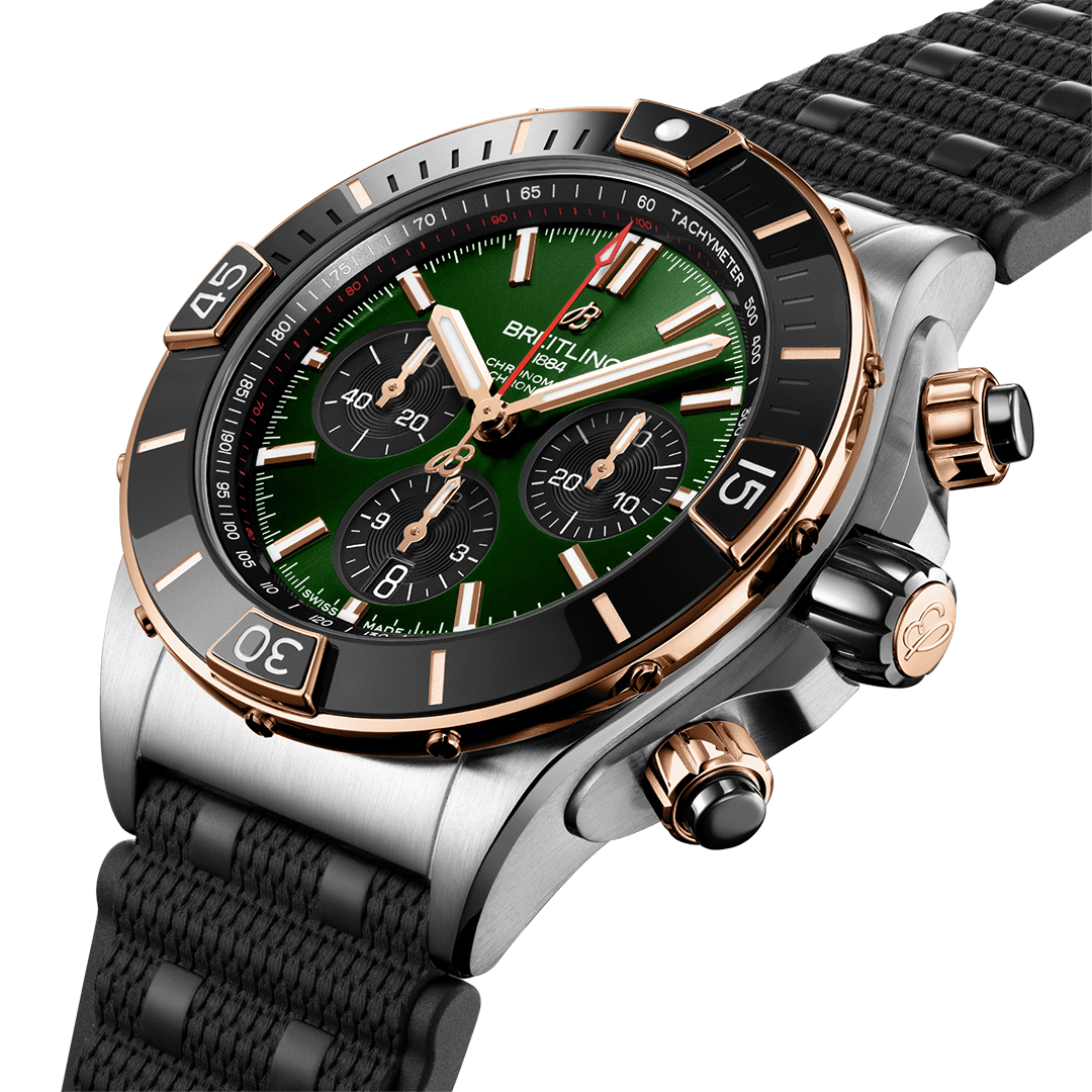 Breitling Super Chronomat B01 44 Watch with Rubber Strap