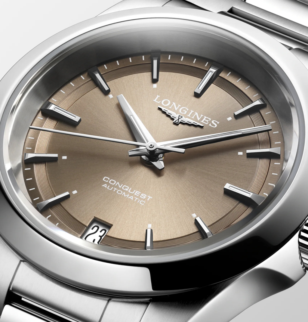 Longines Conquest 34mm Watch with Bronze Dial