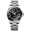 Longines Hydroconquest GMT 41mm Watch with Black Dial