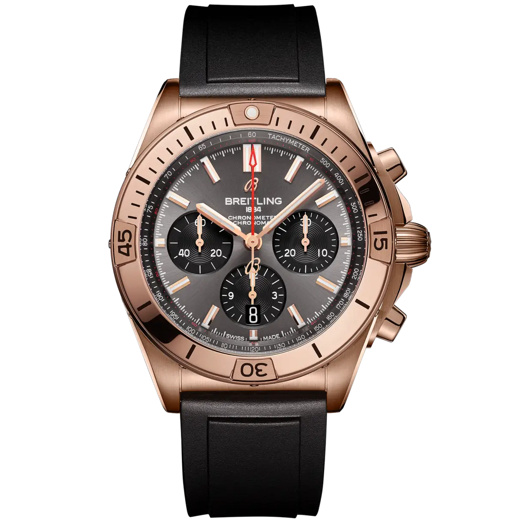 Breitling Chronomat B01 42 Watch with Black Rubber Strap