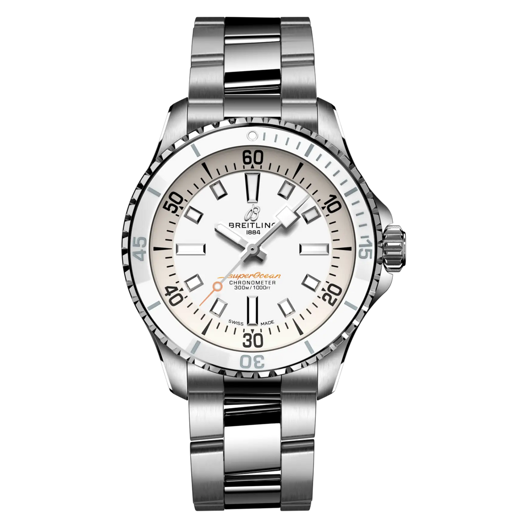 Breitling Superocean Automatic 36 Watch with White Dial