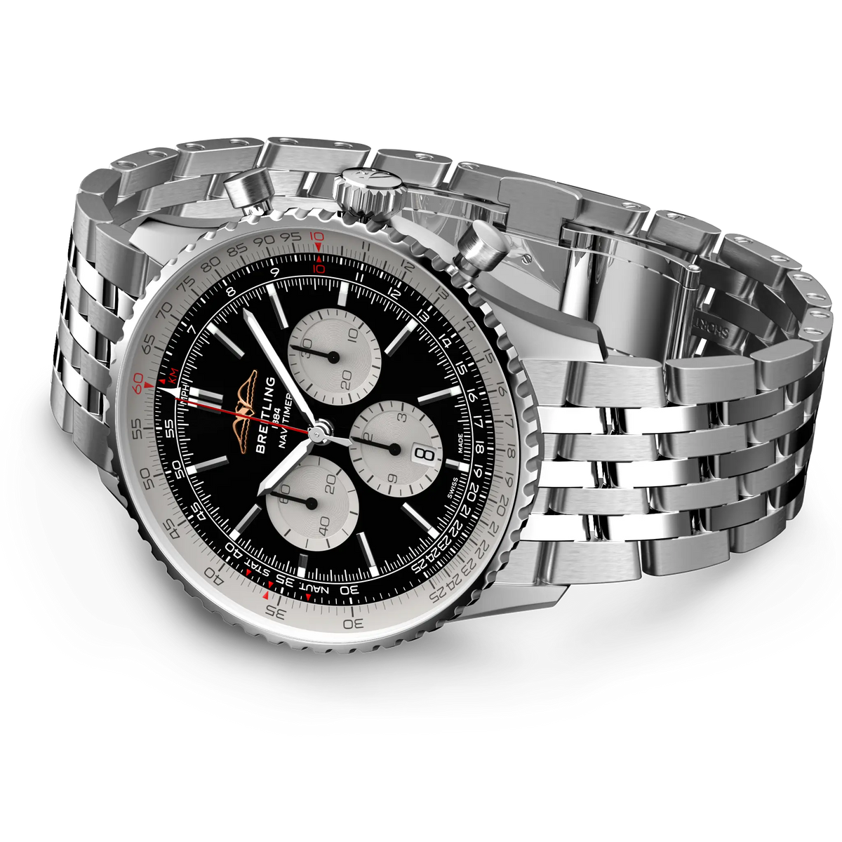 Breitling Navitimer B01 Chronograph 46 Watch with Black Dial