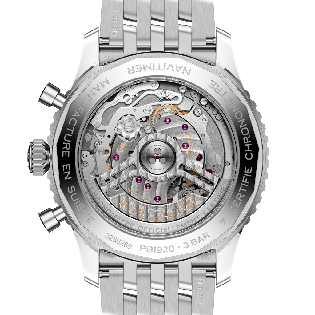 Breitling Navitimer B19 Chronograph 43 Perpetual Calendar Watch with Stainless Steel Bracelet
