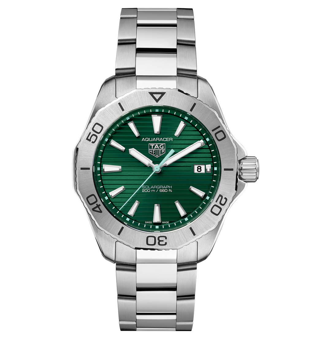 TAG Heuer Aquaracer Professional 200 Solargraph Watch with Green Dial