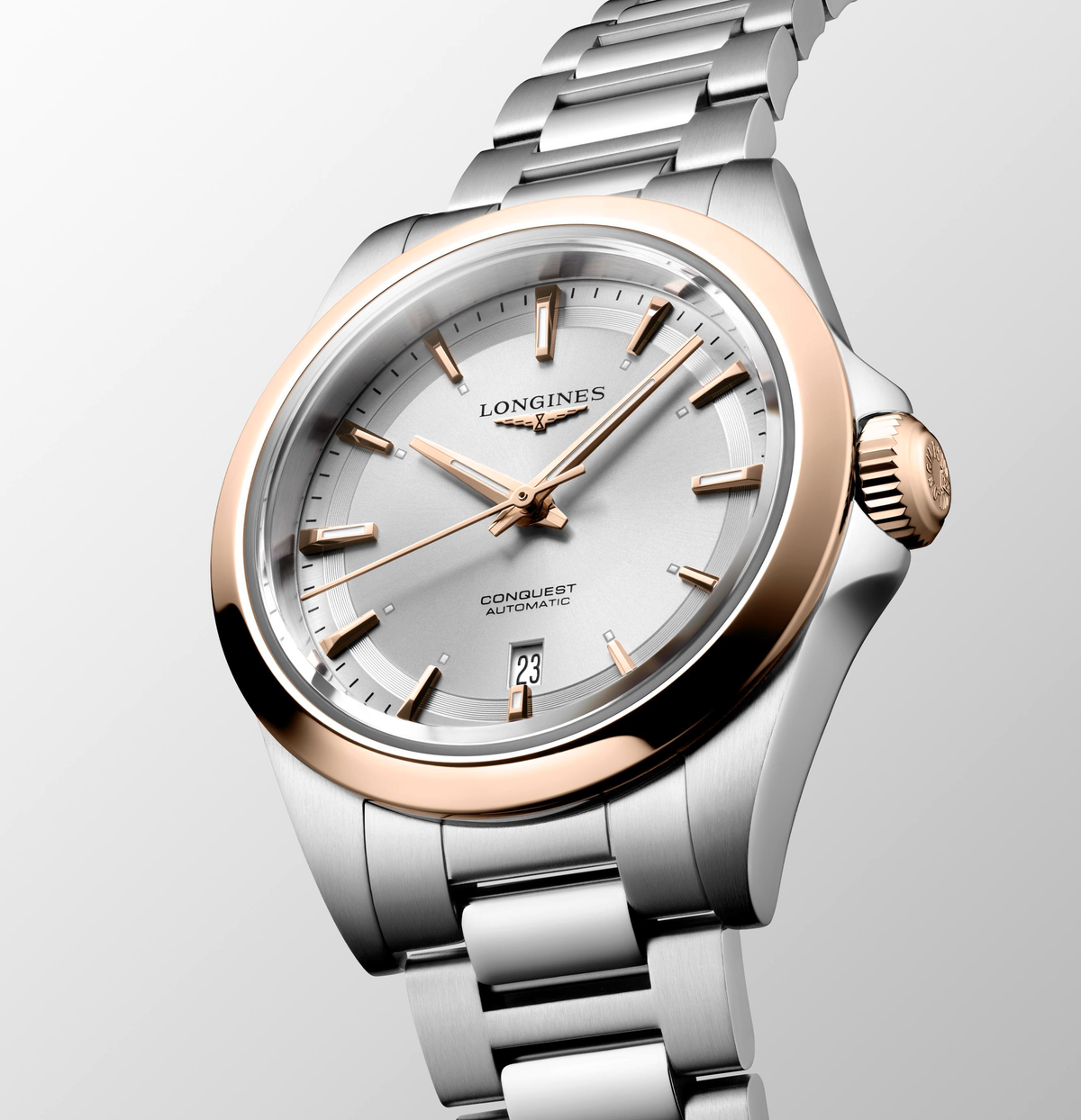 Longines Conquest 30mm Watch with Sunray Silver Dial