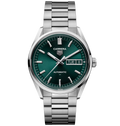 TAG Heuer Carrera Day-Date Watch with Deep Green Dial