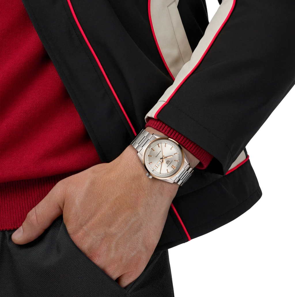 TAG Heuer Carrera Day-Date Watch with Beige Dial