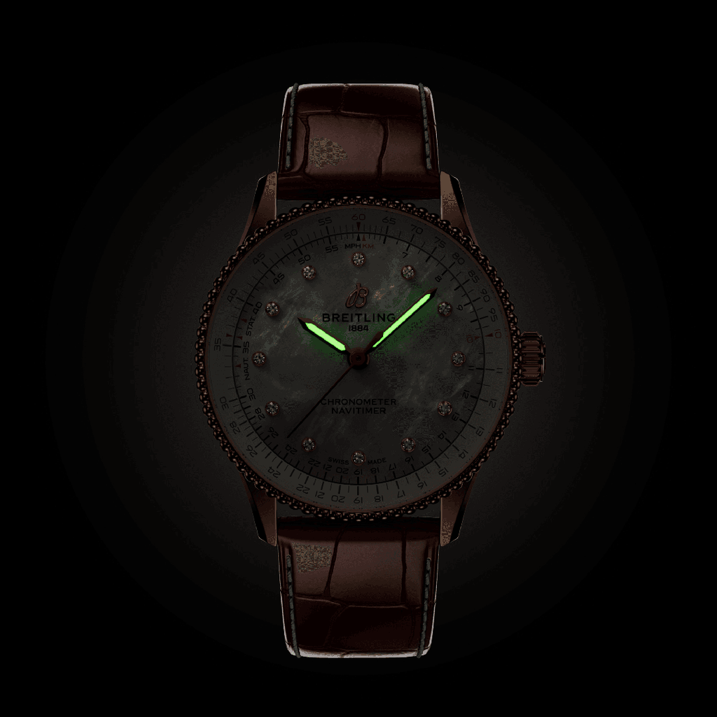 Breitling Navitimer Automatic 36 Watch with Brown Leather Strap