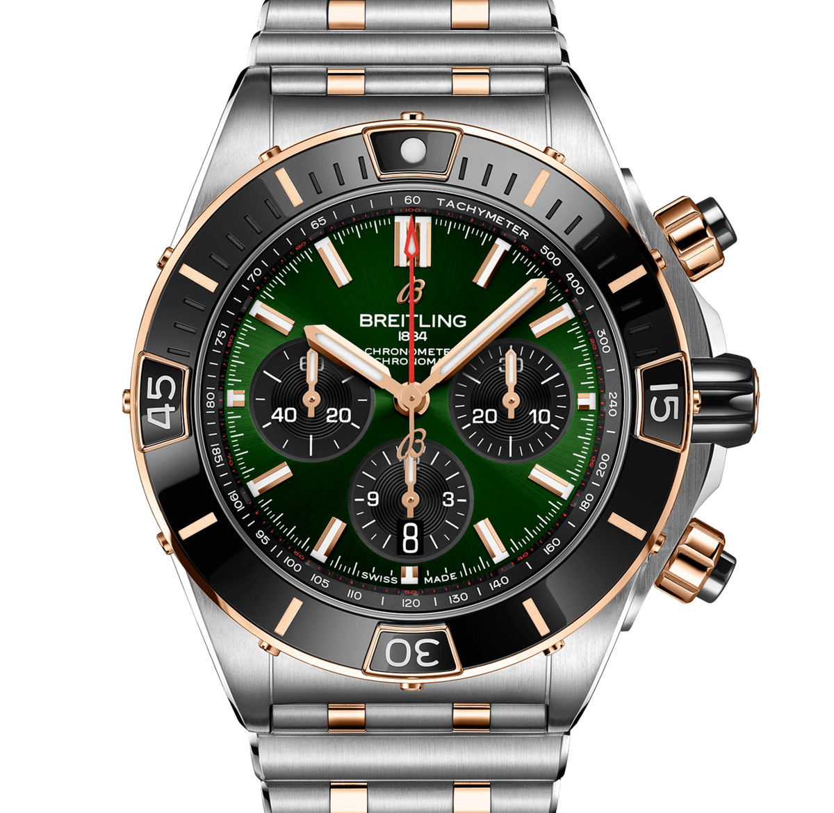 Breitling Super Chronomat B01 44 Watch with Green Dial
