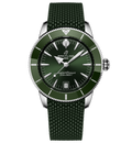 Breitling Superocean Heritage B31 Automatic 40 Watch with Green Mesh Rubber Strap