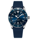 Breitling Superocean Heritage B31 Automatic 42 Watch with Blue Mesh Rubber Strap