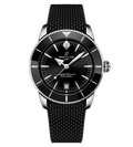 Breitling Superocean Heritage B31 Automatic 42 Watch with Black Mesh Rubber Strap