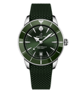 Breitling Superocean Heritage B31 Automatic 44 Watch with Green Mesh Rubber Strap