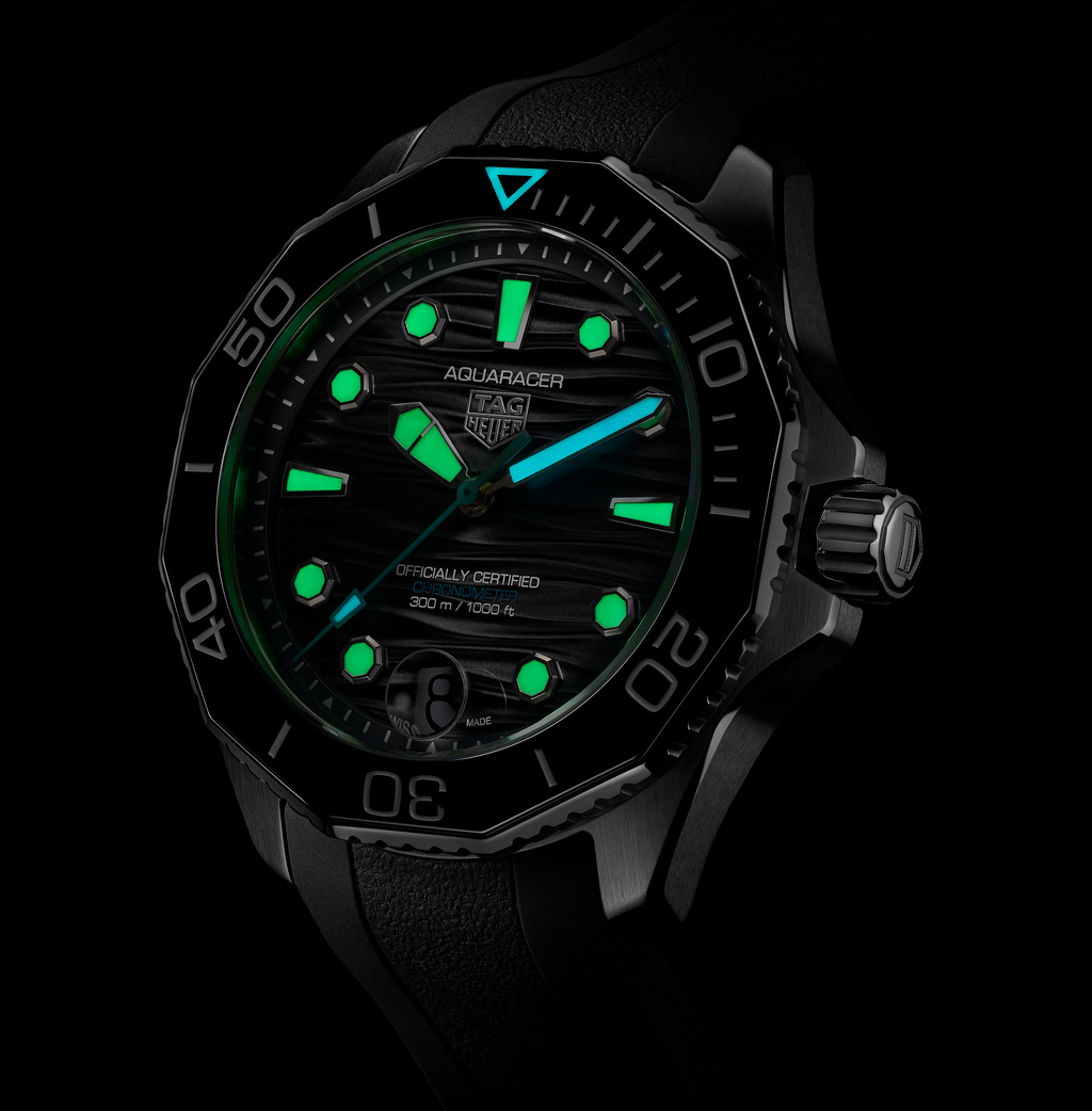 TAG Heuer Aquaracer Professional 300 Date Watch with Black Rubber Strap