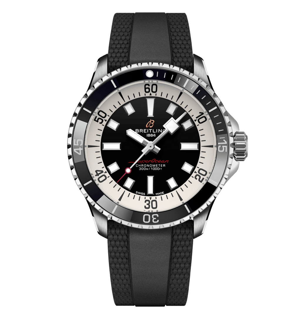 Breitling Superocean Black Rubber Watch, 42mm