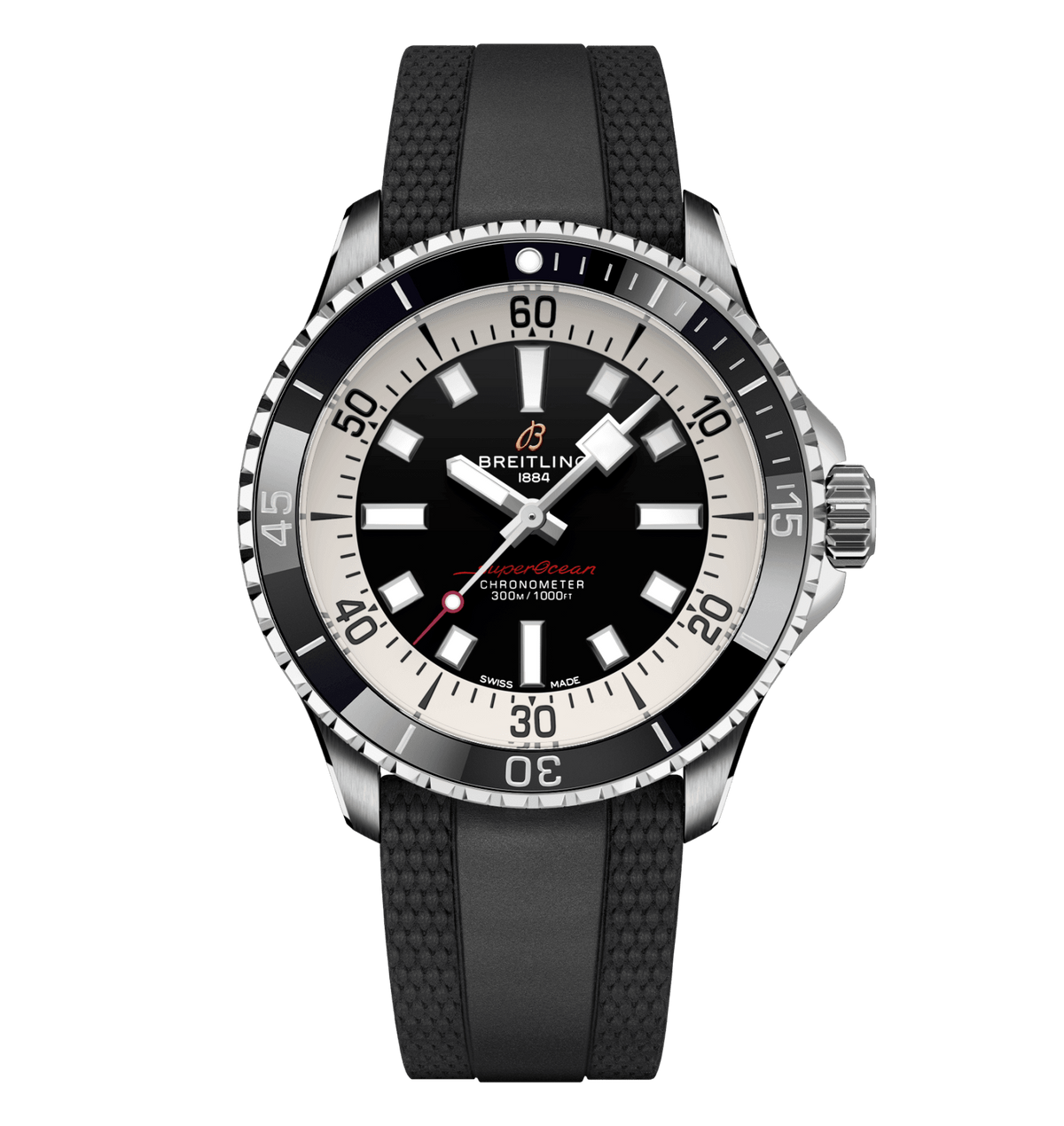 Breitling Superocean Black Rubber Watch, 42mm
