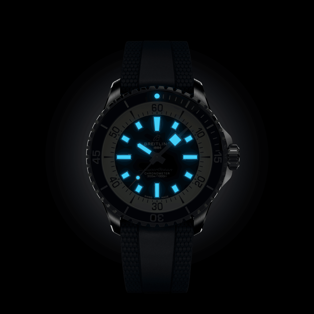 Breitling Superocean Blue on Rubber Watch, 42mm
