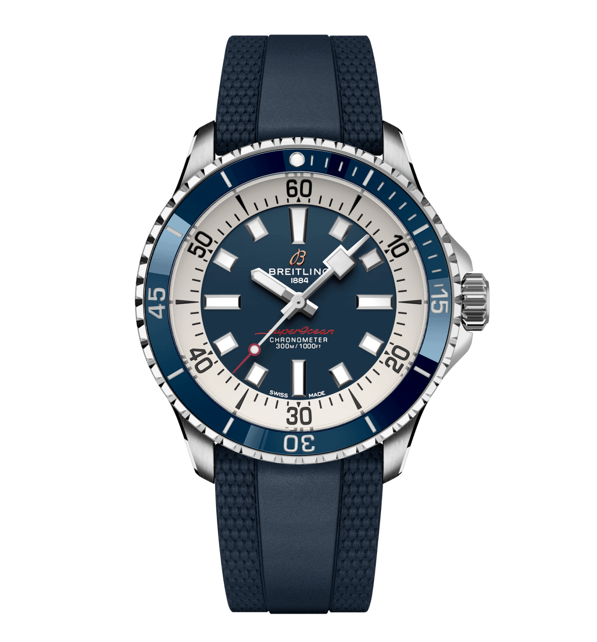 Breitling Superocean Blue on Rubber Watch, 42mm