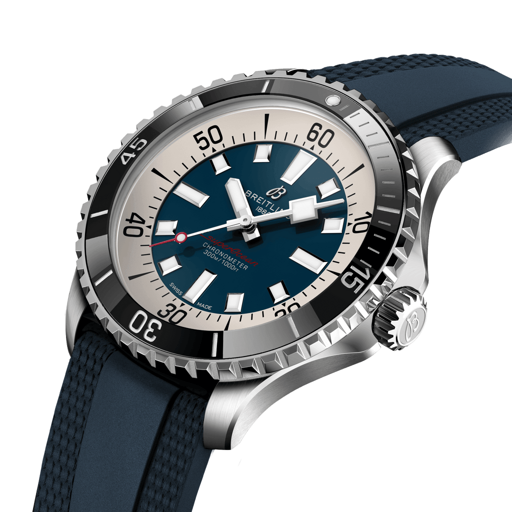 Breitling Superocean Blue on Rubber Watch, 44mm
