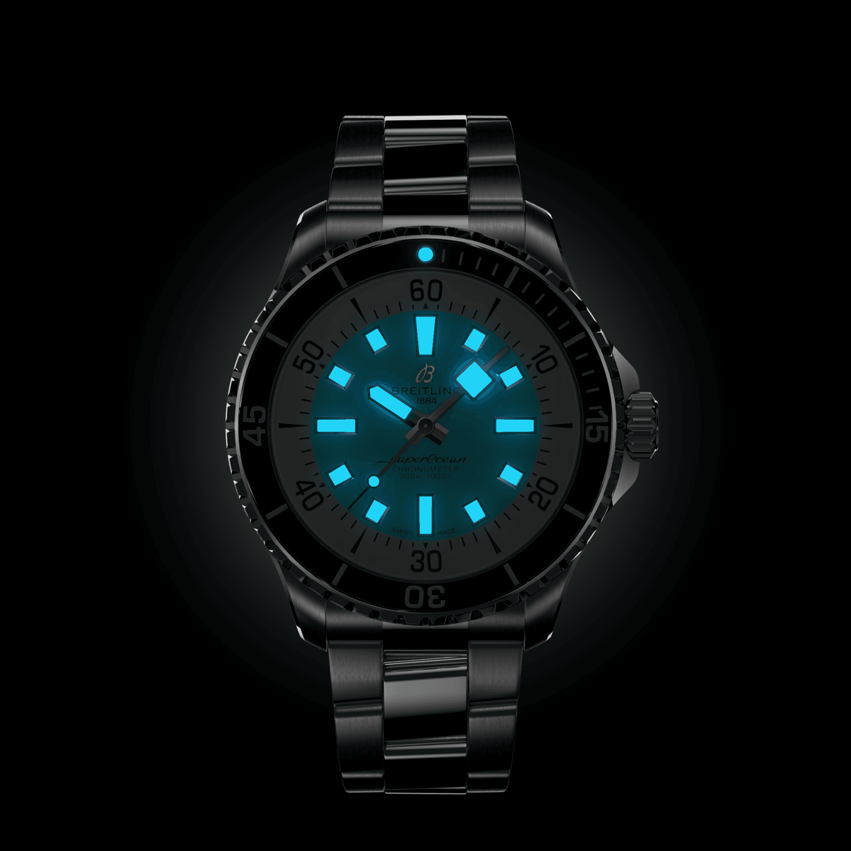 Breitling Superocean Turquoise Watch, 44mm