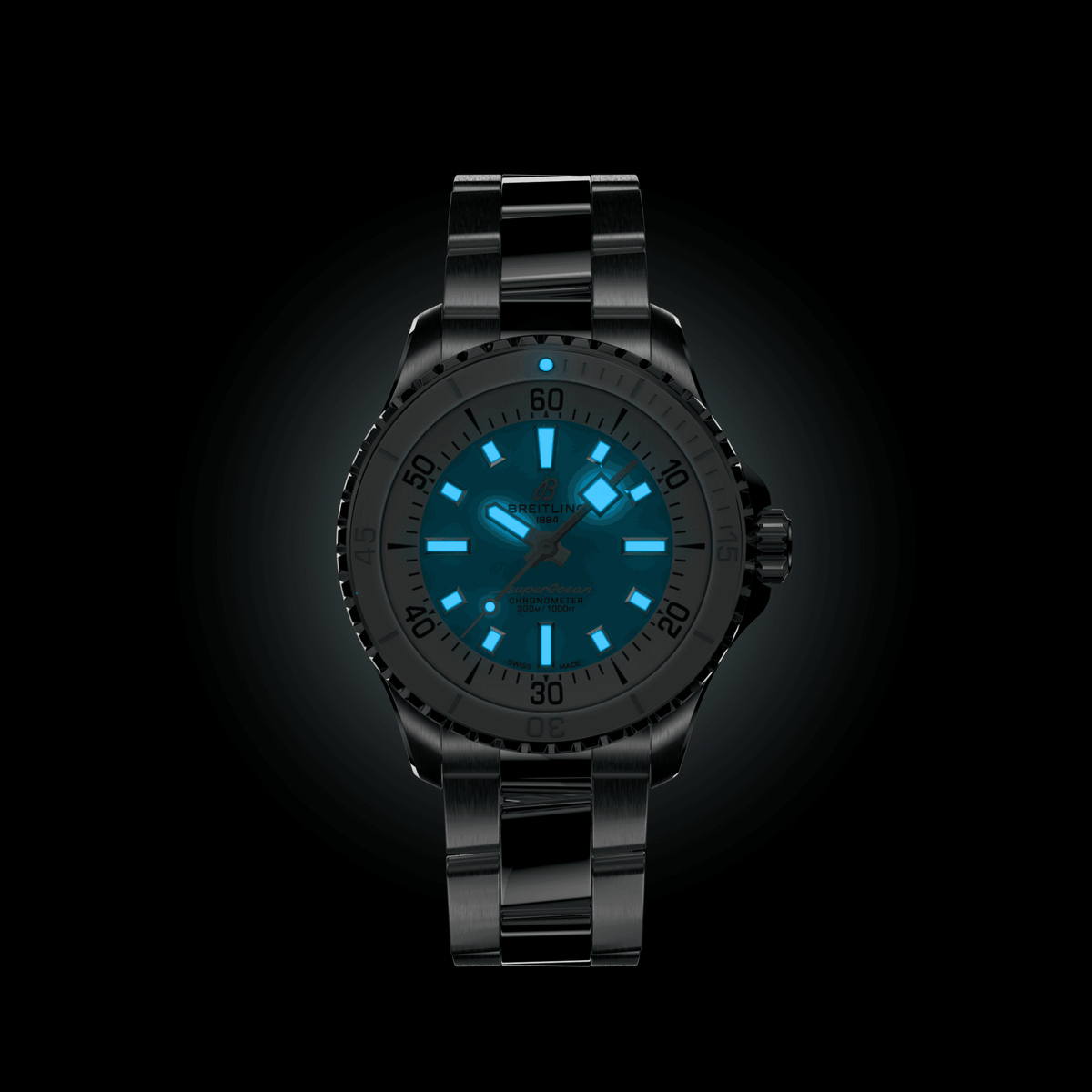Breitling Superocean Turquoise Watch, 36mm