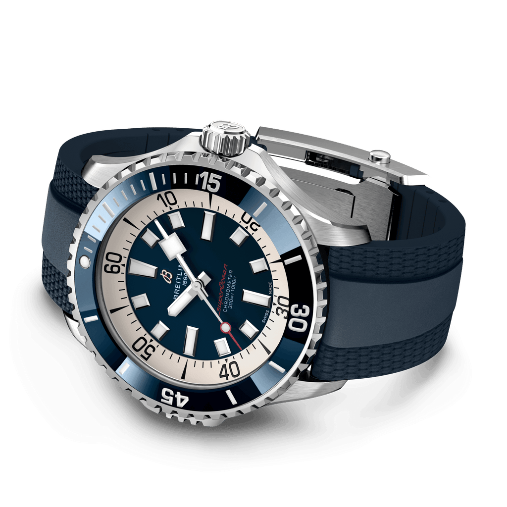 Breitling Superocean Blue on Rubber Watch, 46mm