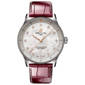 Breitling Navitimer 32mm Watch with Burgundy Strap