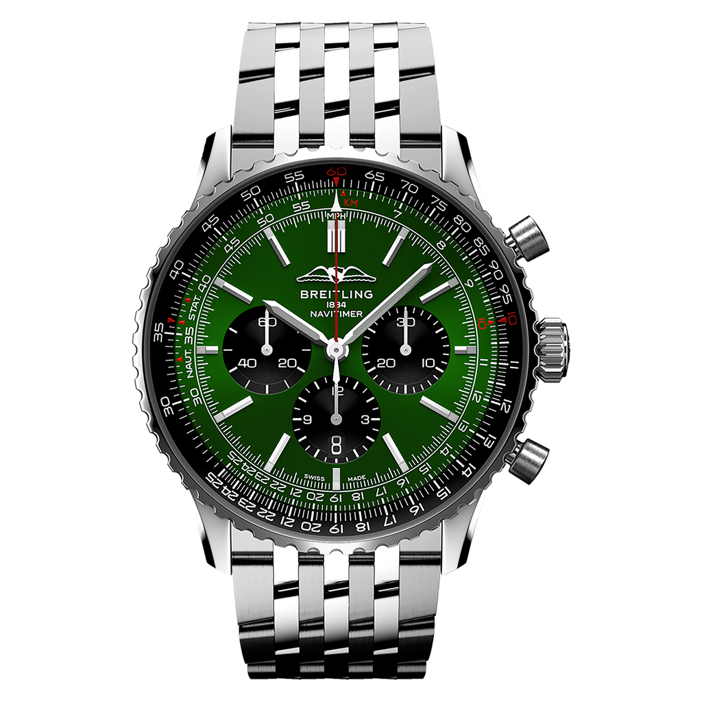 Breitling Navitimer B01 Watch with Green Dial, 46mm