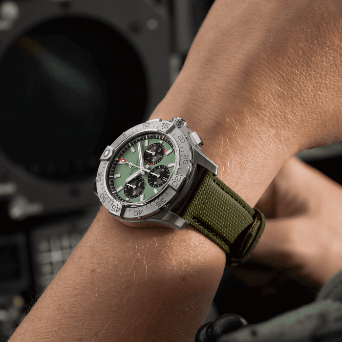 Breitling Avenger B01 Chronograph 44mm Watch with Green Strap