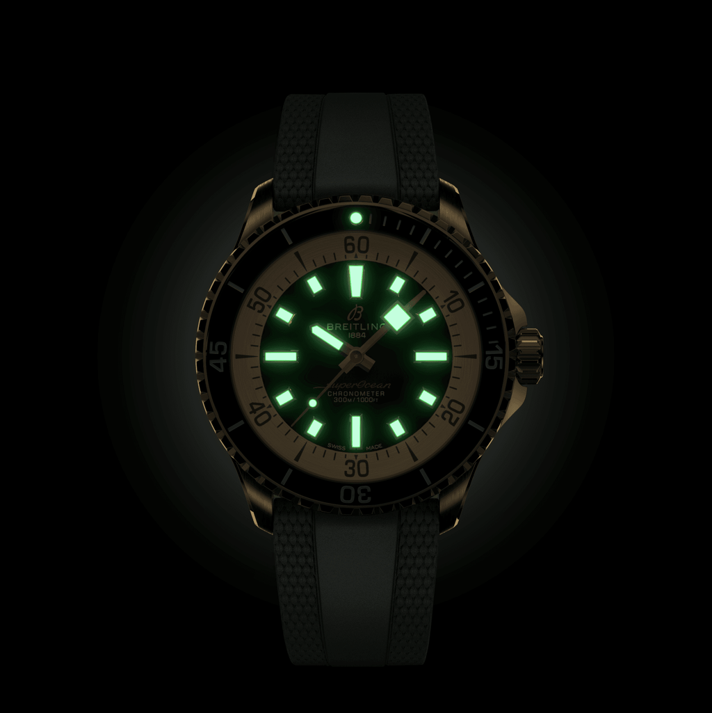 Breitling Superocean Bronze Green on Rubber Watch, 42mm