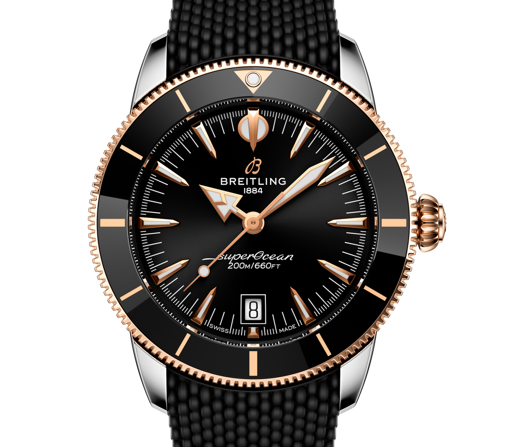 Breitling Superocean Heritage B31 Automatic 42 Watch with Black Dial & Strap