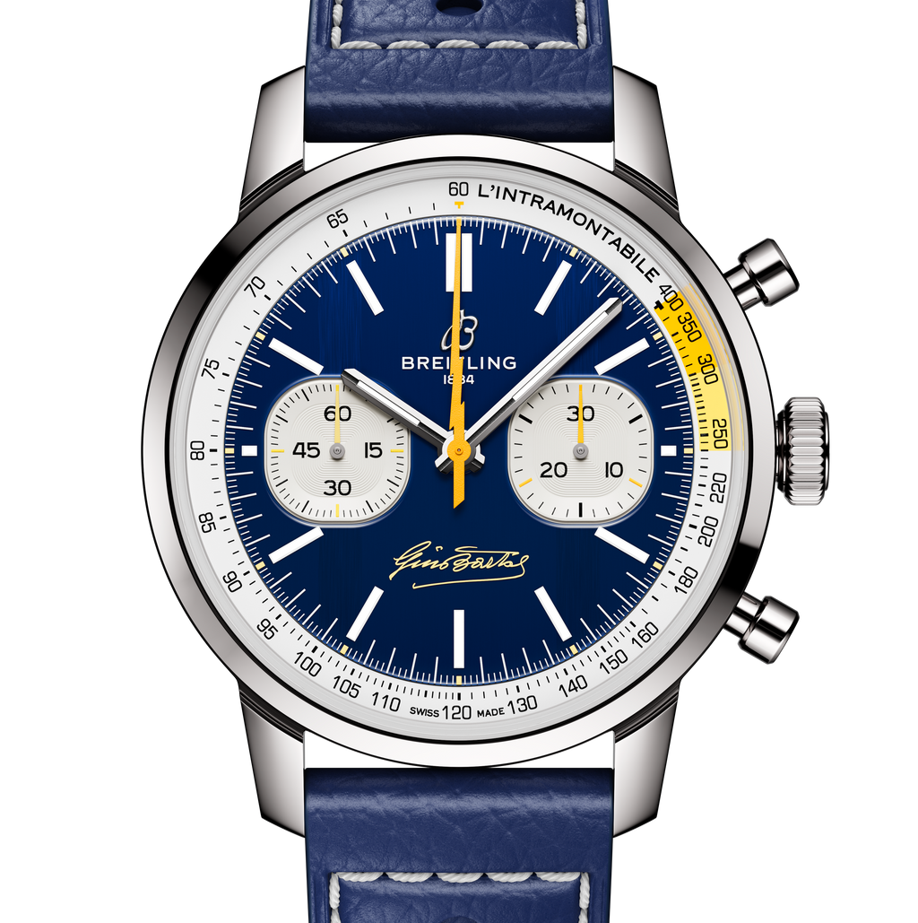 Breitling Top Time B01 Gino Bartali 41mm Watch with Blue Leather Strap