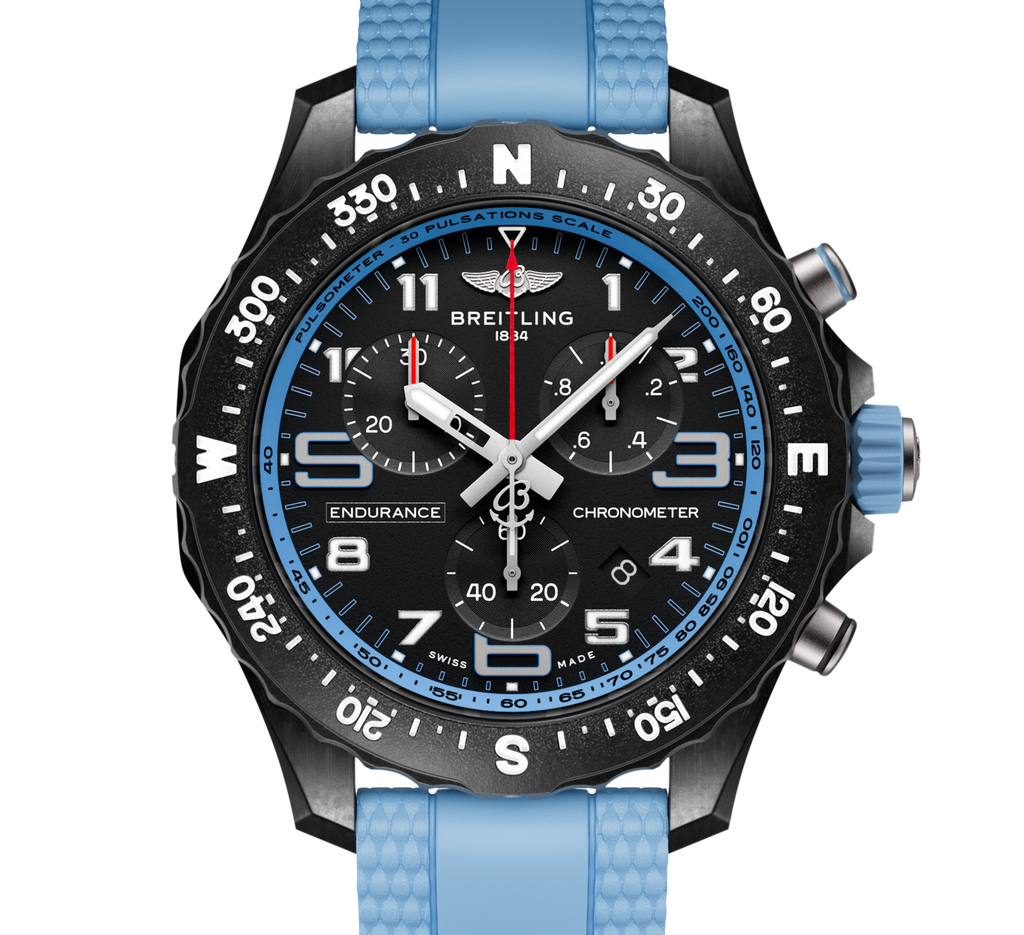 Breitling Endurance Pro 38 Watch with Baby Blue Strap