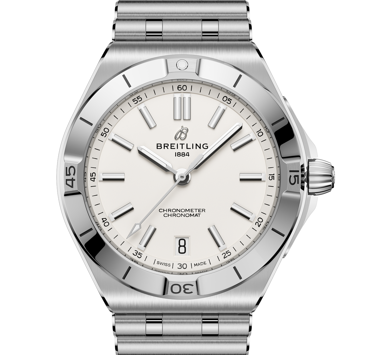 Breitling Chronomat B31 Automatic 40 Watch with White Dial