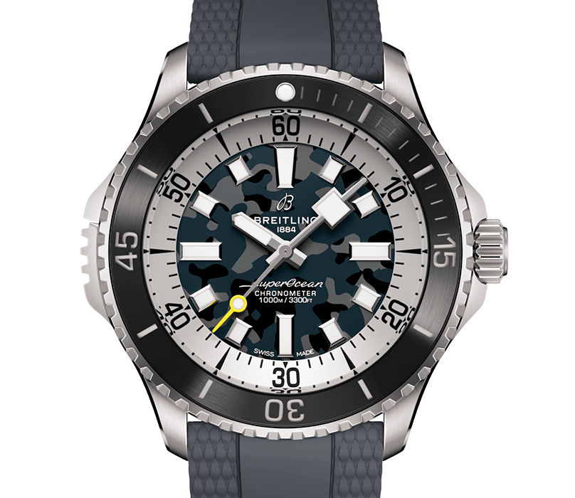 Breitling Superocean Automatic 46 Super Diver Watch with Camo Dial
